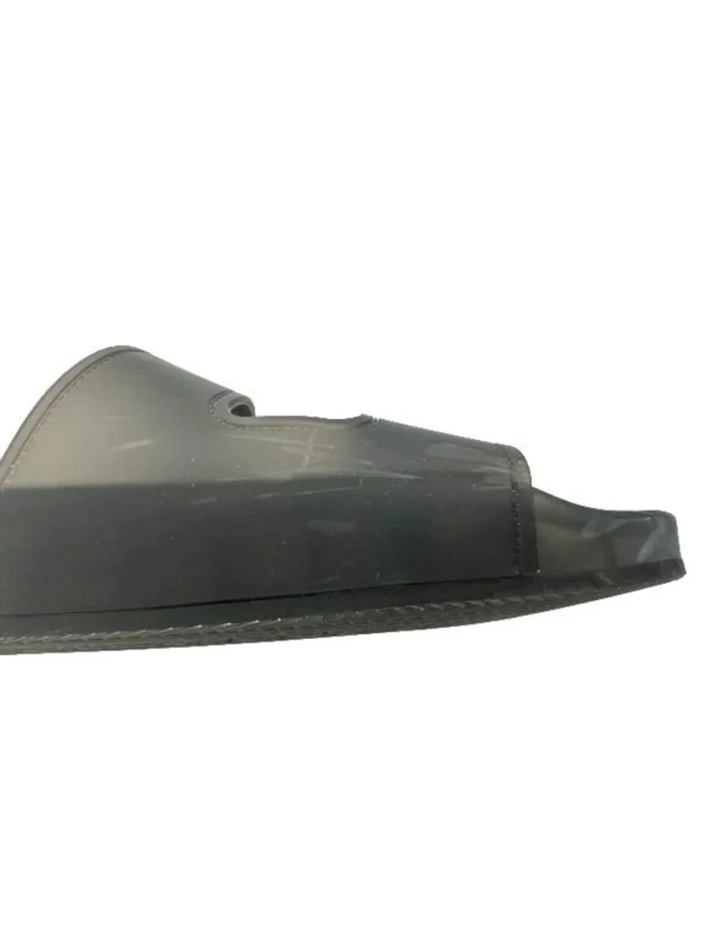 Balenciaga Mallorca Rubber Clear Belted Slide Sandals Black 37